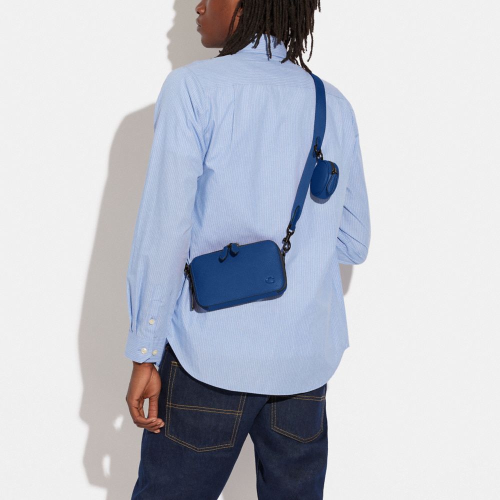 COACH®,Charter Slim Crossbody Bag,Leather,Coin,Crossbody,Embossed,Logo,Metal,Casual,,Detail View