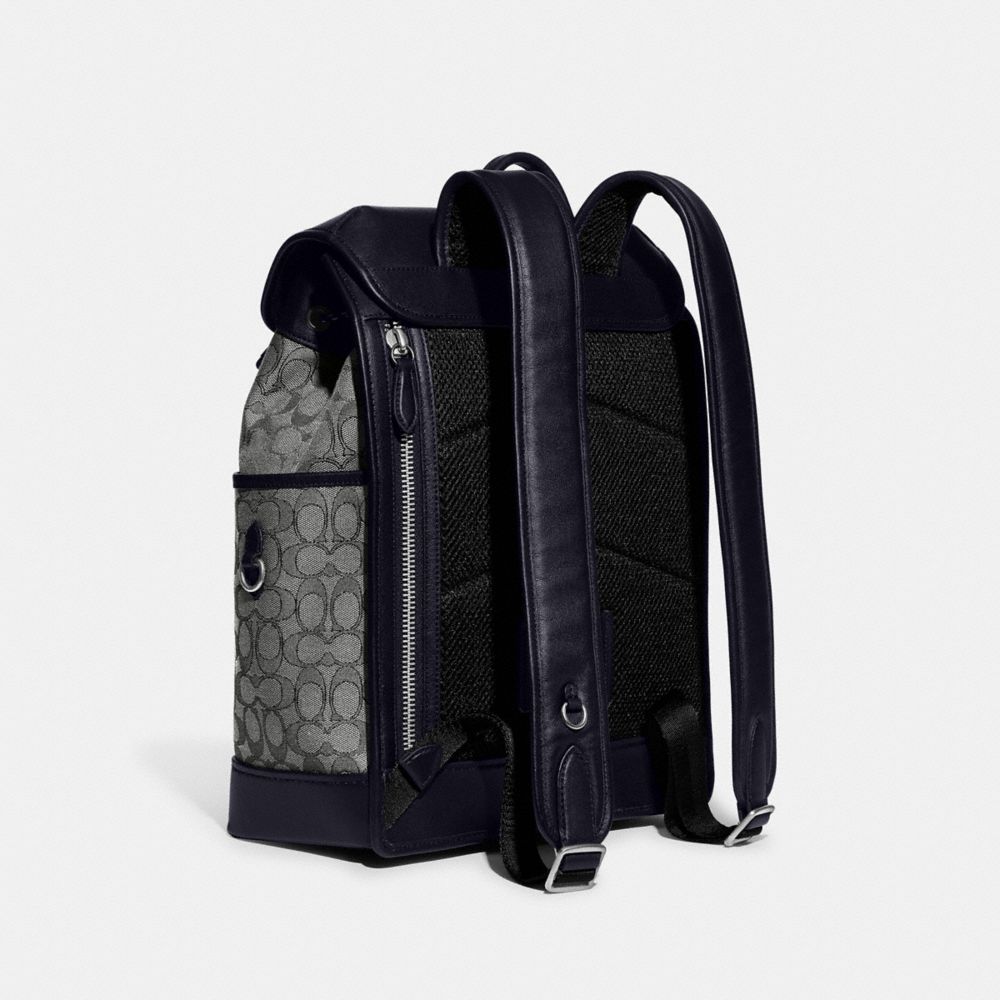 COACH®  League Flap Backpack In Signature Canvas With Camo Print