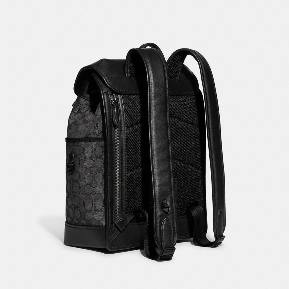 COACH League Signature Jacquard & Leather Backpack