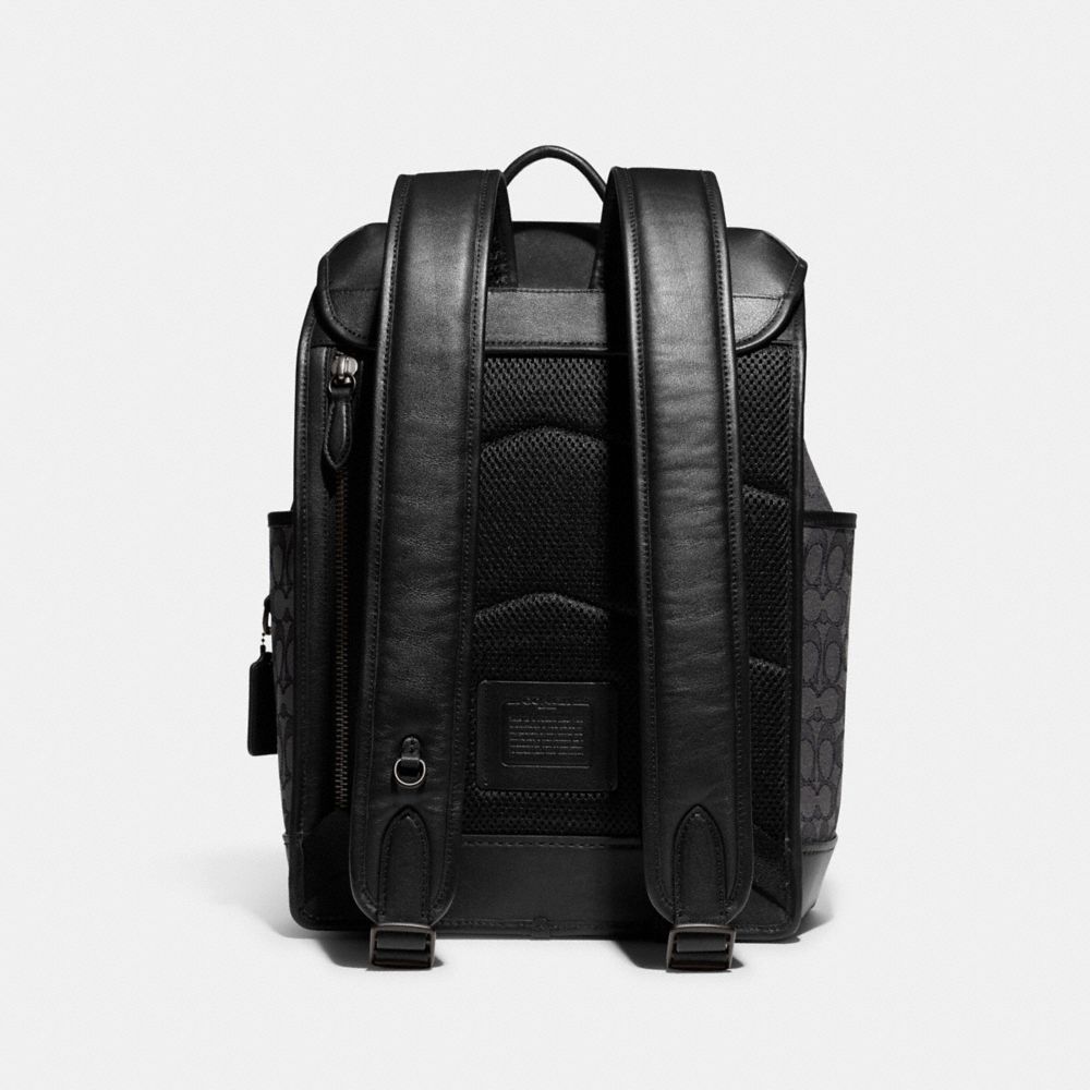 League Flap Backpack In Signature Jacquard