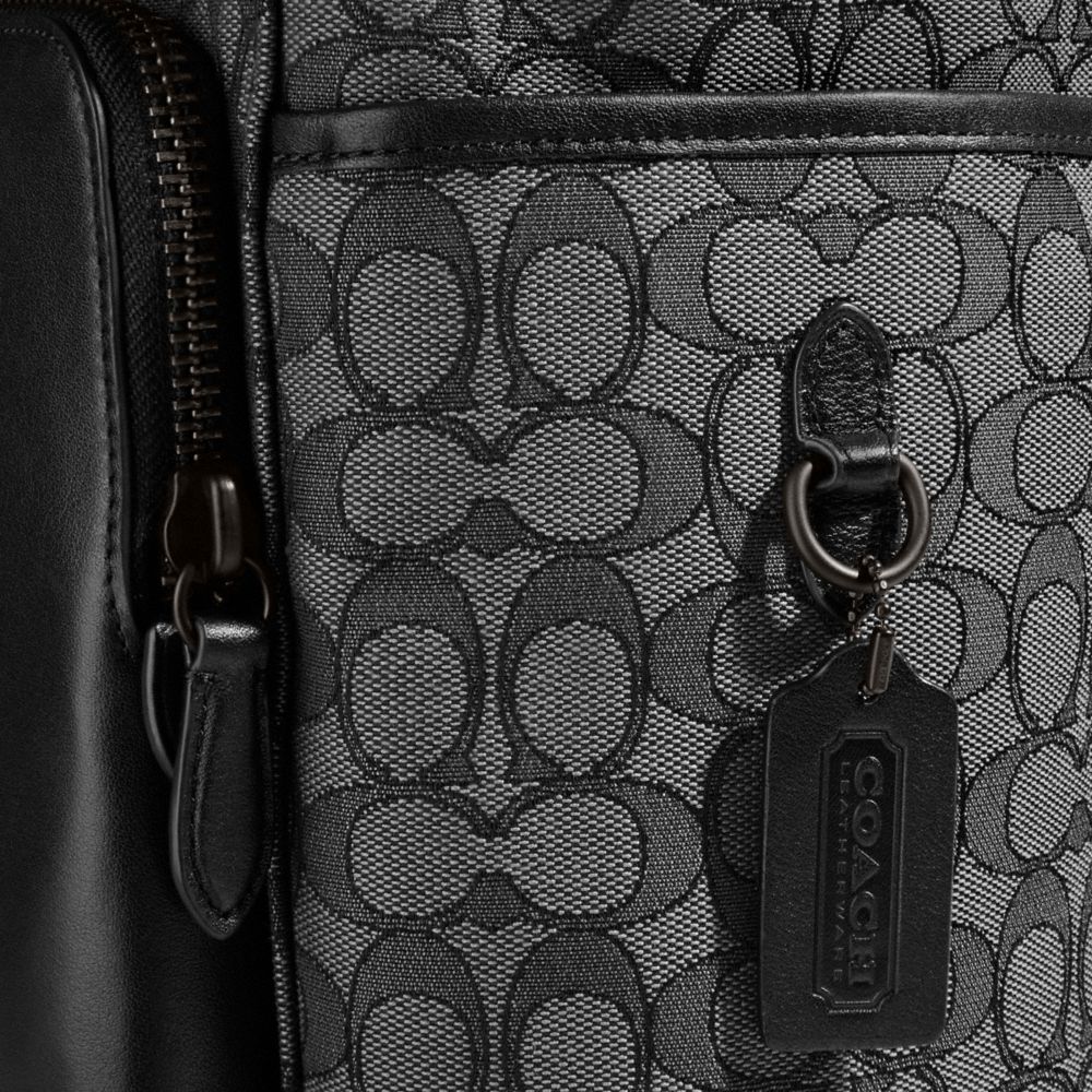 COACH League Signature Jacquard & Leather Backpack