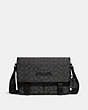 COACH®,LEAGUE MESSENGER BAG IN SIGNATURE JACQUARD,Signature Jacquard,Medium,Charcoal/Black,Front View
