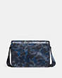 COACH®,LEAGUE MESSENGER BAG WITH CAMO PRINT,Polished Pebble Leather,Medium,Blue/Midnight Navy,Back View