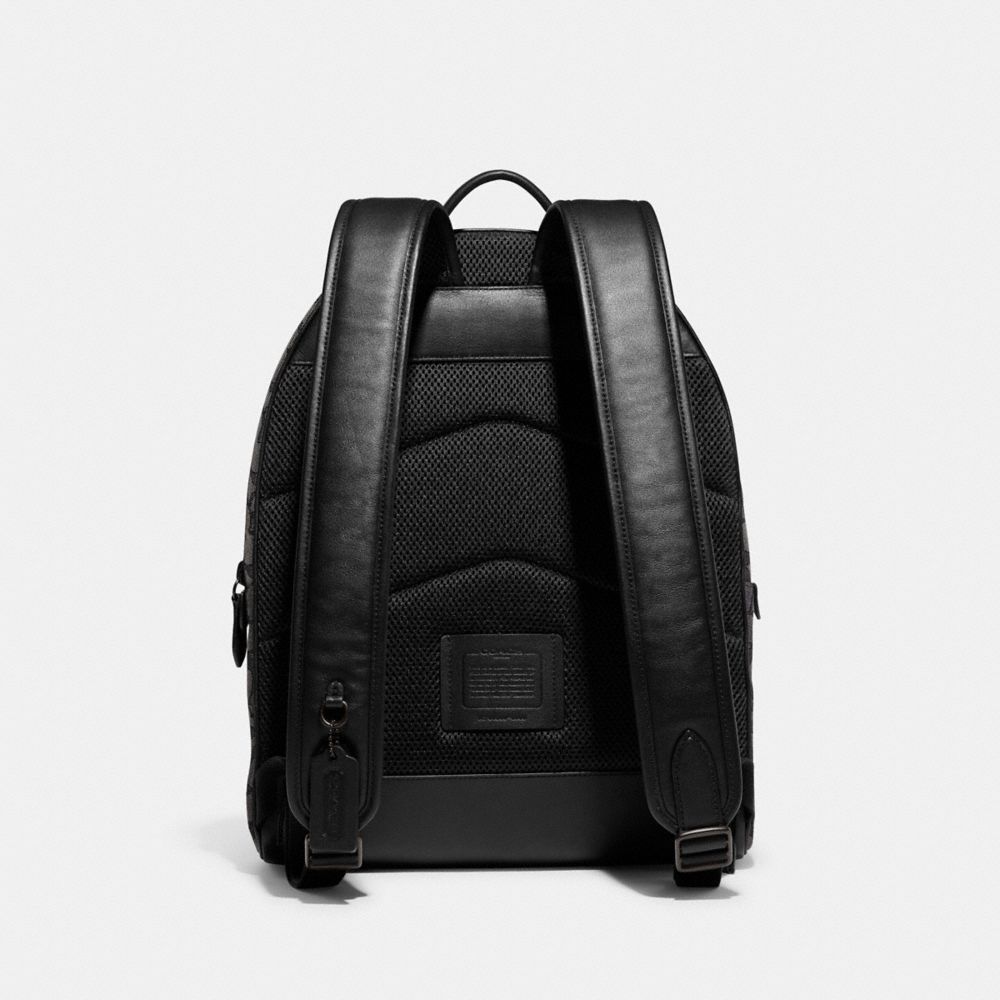 COACH®,Charter Backpack In Signature Jacquard,,Back View