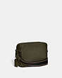 COACH®,CHARTER CROSSBODY BAG 24 WITH COACH BADGE,Leather,Medium,Army Green,Angle View