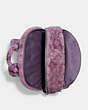 COACH®,CHARTER BACKPACK IN SIGNATURE SHEARLING,Shearling,X-Large,Lavender,Inside View,Top View