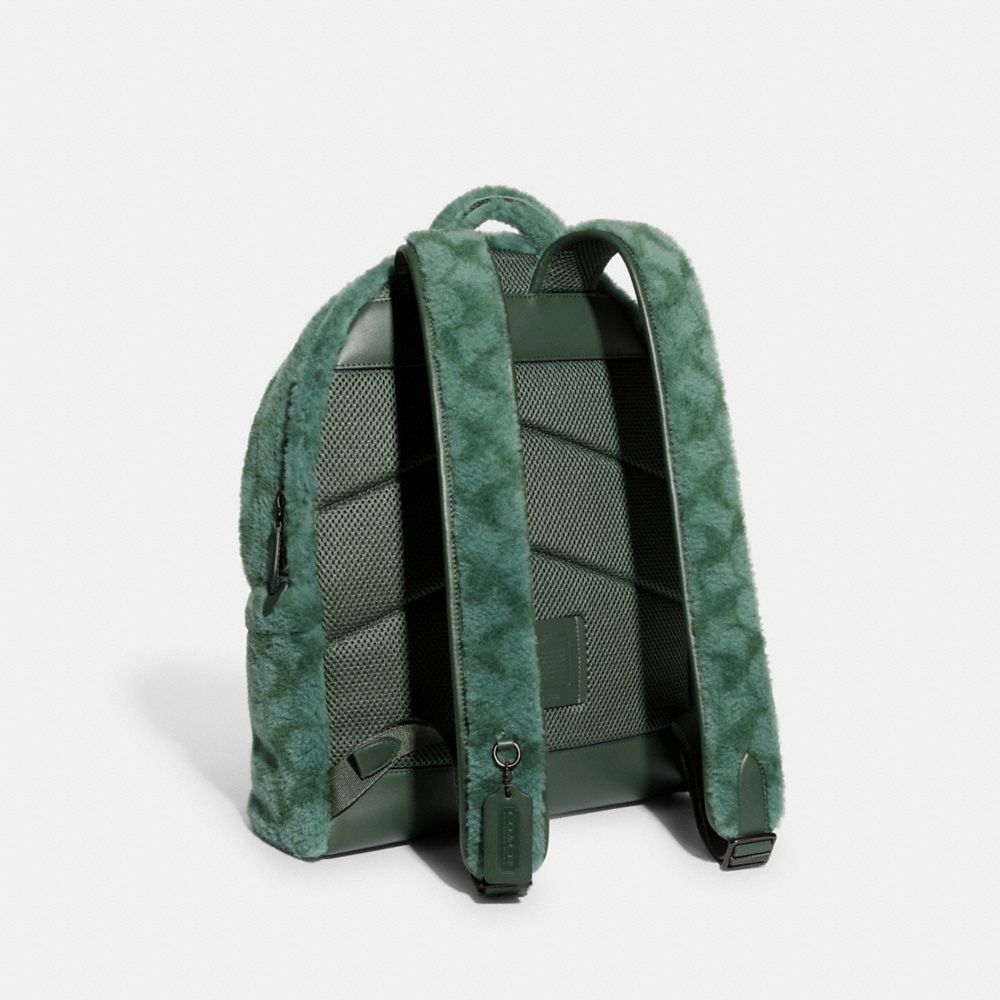 COACH®,Charter Backpack In Signature Shearling,,Angle View