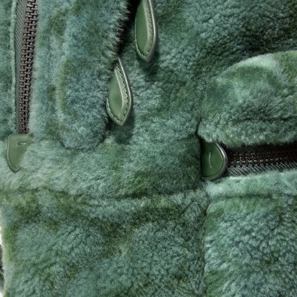 COACH®,Charter Backpack In Signature Shearling,,Closer View