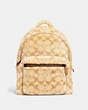 COACH®,CHARTER BACKPACK IN SIGNATURE SHEARLING,Shearling,X-Large,Natural,Front View