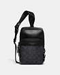 COACH®,GOTHAM SLING PACK 13 IN SIGNATURE CANVAS,Signature Coated Canvas,Charcoal,Front View