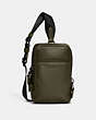 COACH®,GOTHAM SLING PACK 13,Leather,Small,Army Green,Front View