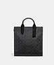 COACH®,GOTHAM TALL TOTE 24 IN SIGNATURE CANVAS,Signature Coated Canvas,Medium,Charcoal,Front View