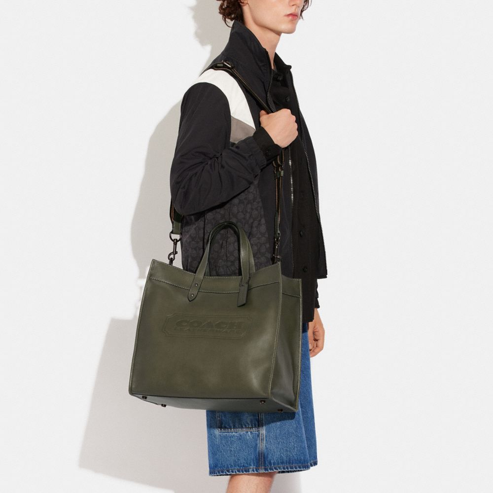 COACH®,Field Tote Bag 40 With Coach Badge,,Detail View