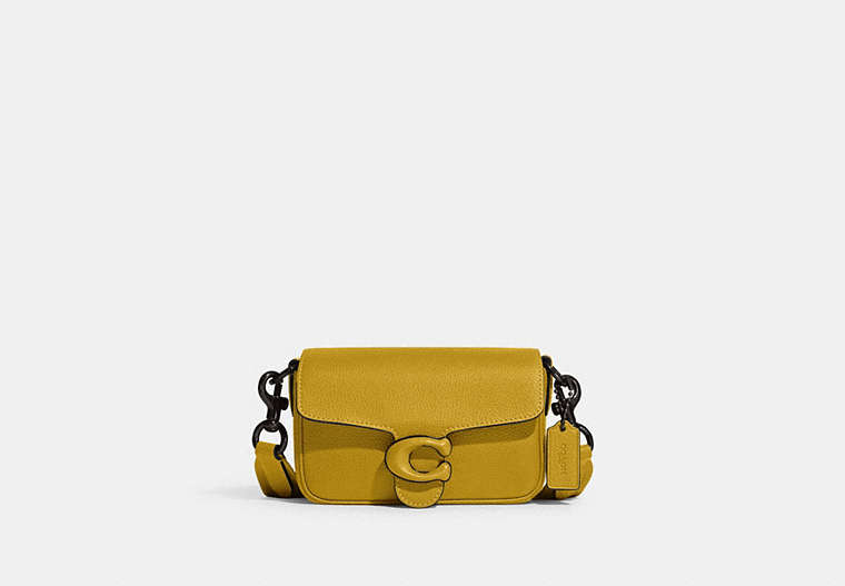 COACH®,SOFT TABBY CROSSBODY 18,Polished Pebble Leather,Mini,Flax,Front View