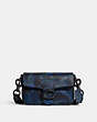 COACH®,SOFT TABBY CROSSBODY 18 WITH CAMO PRINT,Polished Pebble Leather,Mini,Blue/Midnight Navy,Front View