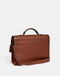 COACH®,CARRIAGE BRIEF,Leather,Large,Saddle,Angle View