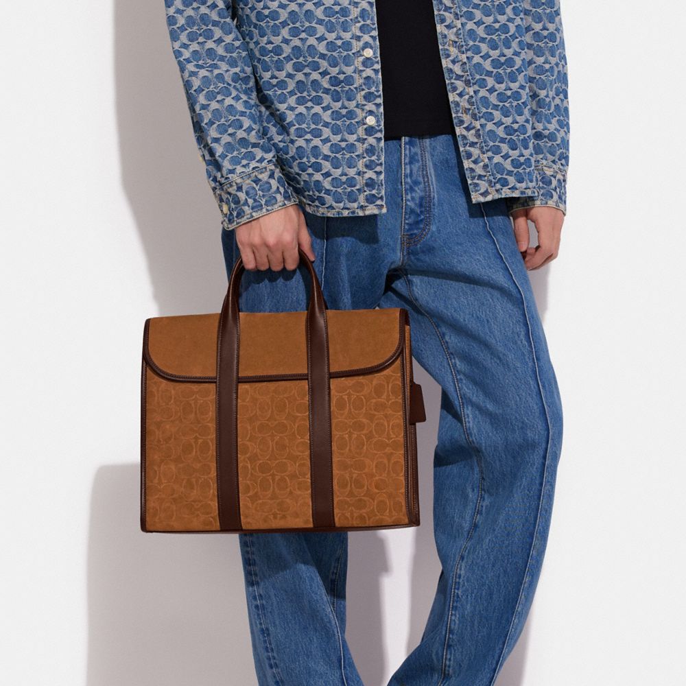Gotham Portfolio Bag In Signature Suede