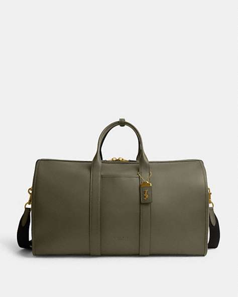 COACH®,GOTHAM DUFFLE BAG,Glovetan Leather,X-Large,Army Green,Front View