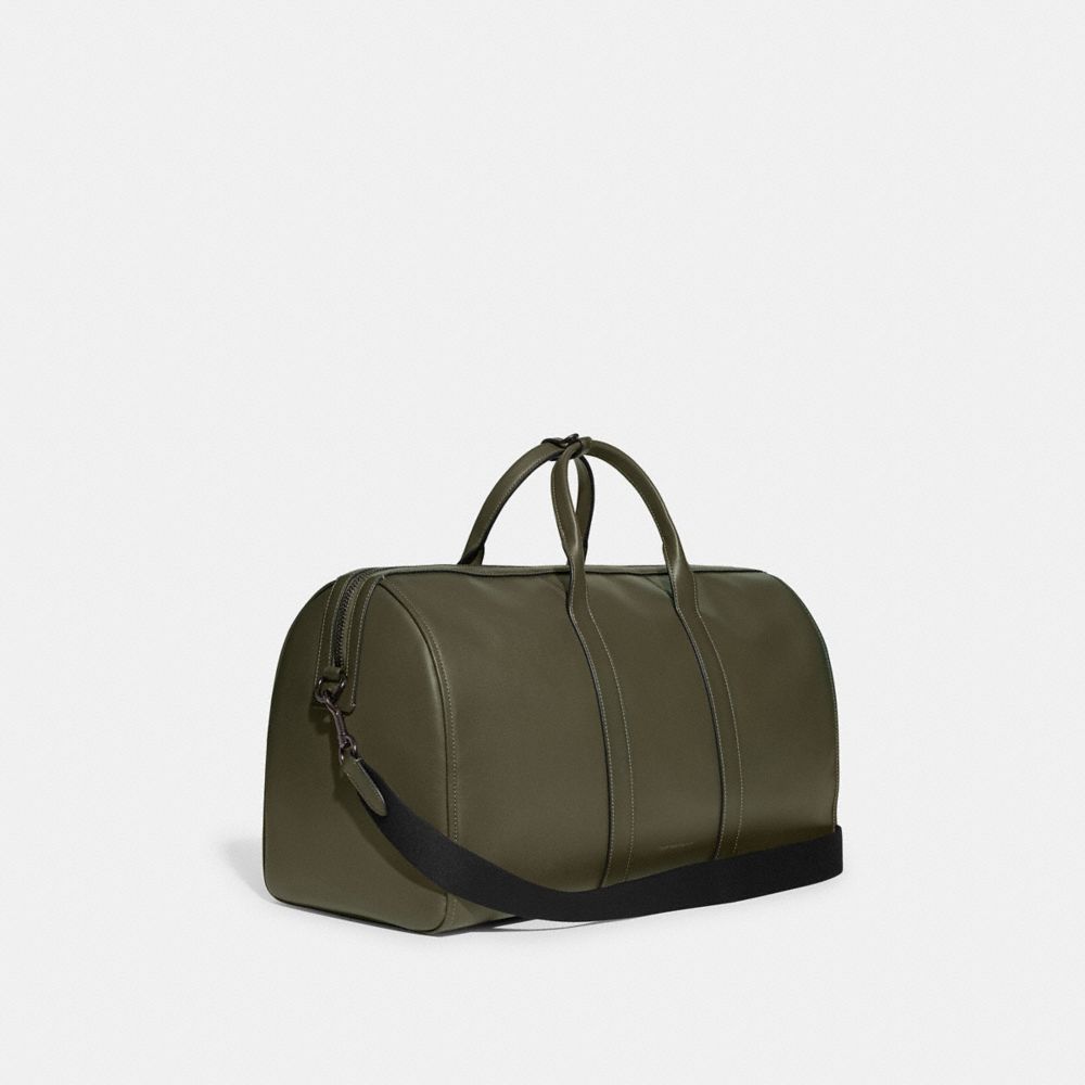 COACH®,GOTHAM DUFFLE BAG,Glovetan Leather,X-Large,Army Green,Angle View
