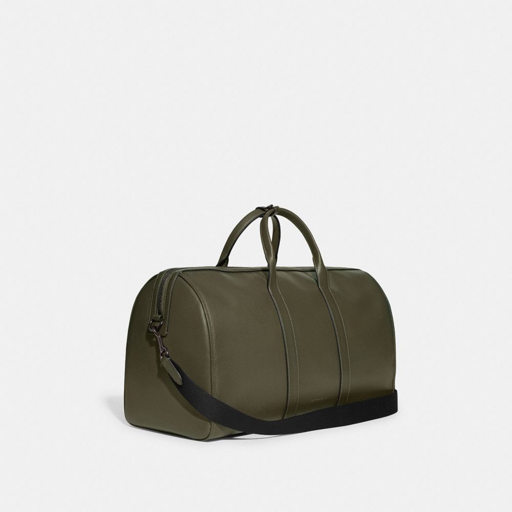 COACH®,Gotham Duffle Bag,Leather,Duffle Bag,Logo,Lined,Travel,,Angle View