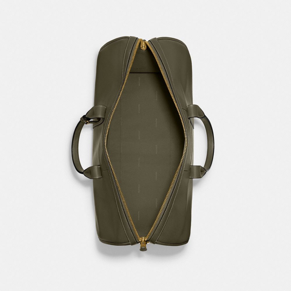 COACH®,Gotham Duffle Bag,Leather,Duffle Bag,Logo,Lined,Travel,,Inside View,Top View