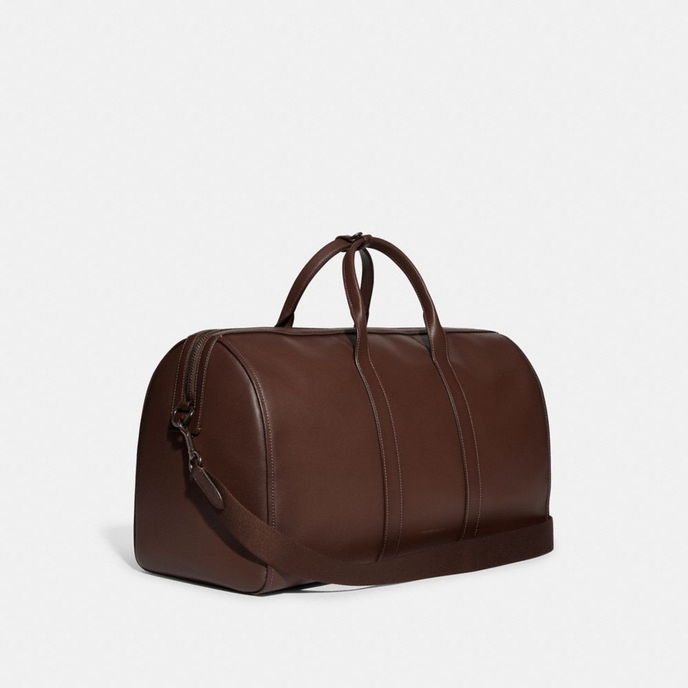 COACH®,GOTHAM DUFFLE BAG,Glovetan Leather,X-Large,Dark Saddle,Angle View