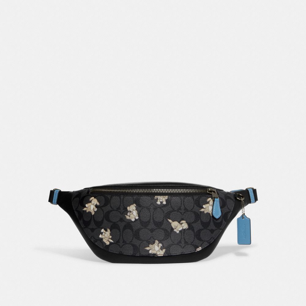 COACH Warren Belt Bag In Signature Canvas With Creature Print