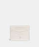 COACH®,CARD CASE,Polished Pebble Leather,Chalk,Front View