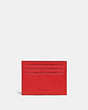 COACH®,CARD CASE,Polished Pebble Leather,Sport Red,Back View