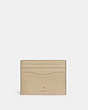 COACH®,CARD CASE,Polished Pebble Leather,Ivory,Front View
