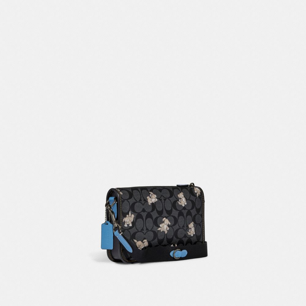 Coach, Bags, Coach Yankee Floral Print Nolita Wristlet 9 Blue