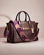 COACH®,REMADE COLORBLOCK LINKED HANGTAG STRAP,Smooth Leather,Brown/Multi,Inside View, Top View