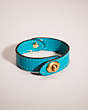 COACH®,REMADE TURNLOCK BRACELET,Nappa leather,Mini,Bright Blue,Front View