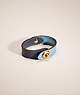 COACH®,REMADE TURNLOCK BRACELET,Nappa leather,Mini,Teal,Front View