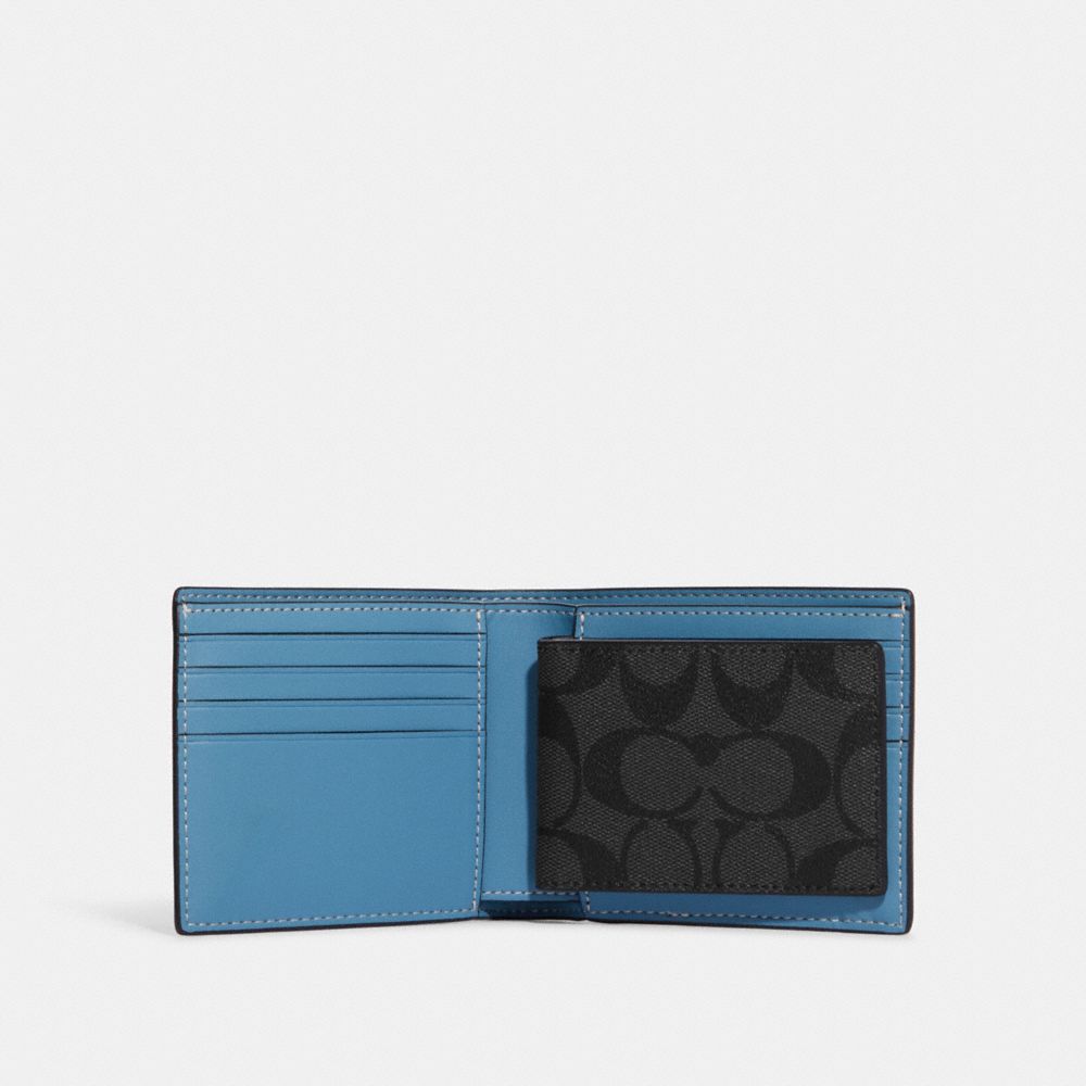 Coach C6698 3 In 1 Wallet In Aqua/Midnight Navy 