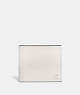 COACH®,DOUBLE BILLFOLD WALLET,Polished Pebble Leather,Chalk,Front View