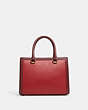 COACH®,GRACE CARRYALL IN COLORBLOCK,Refined Pebble Leather,Large,Gold/Red Apple Multi,Back View