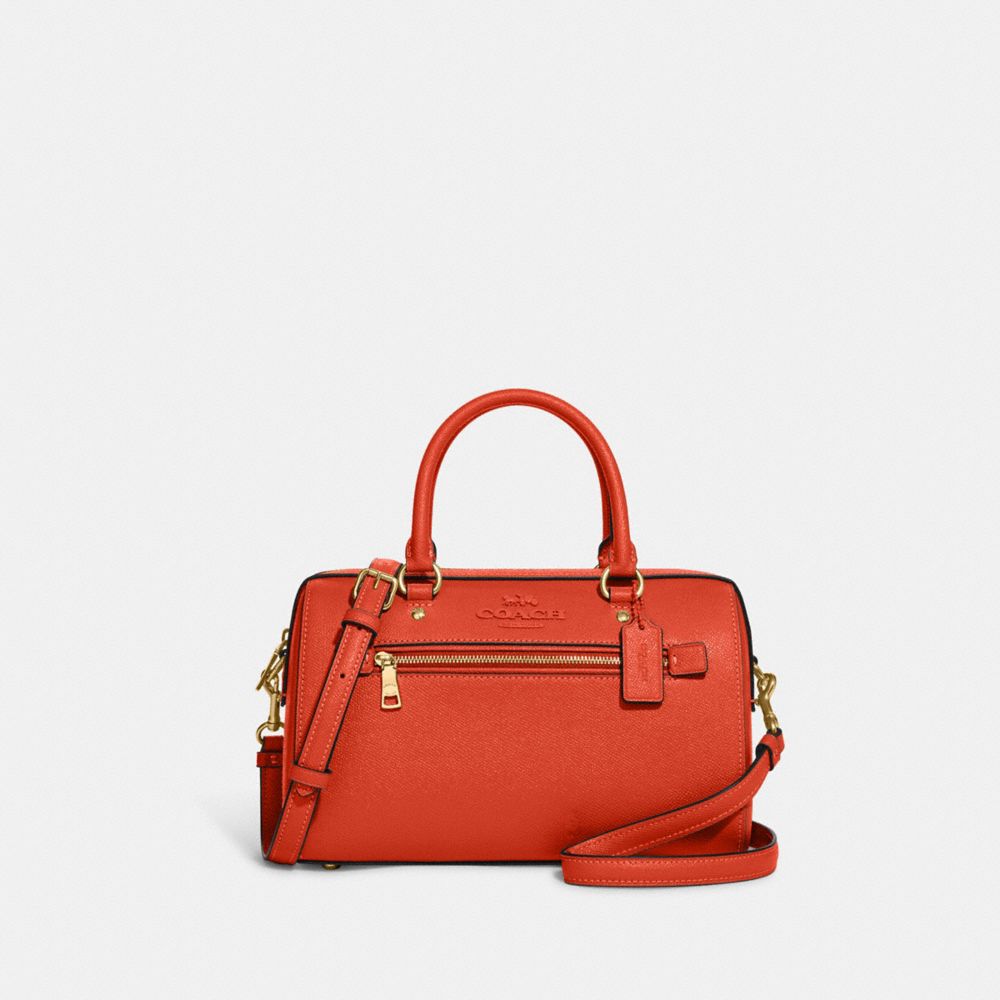 Coach rowan best sale satchel red