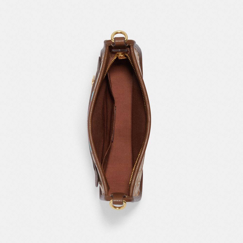 COACH®,Dempsey File Bag In Signature Jacquard With Stripe And Coach Patch,,Inside View,Top View