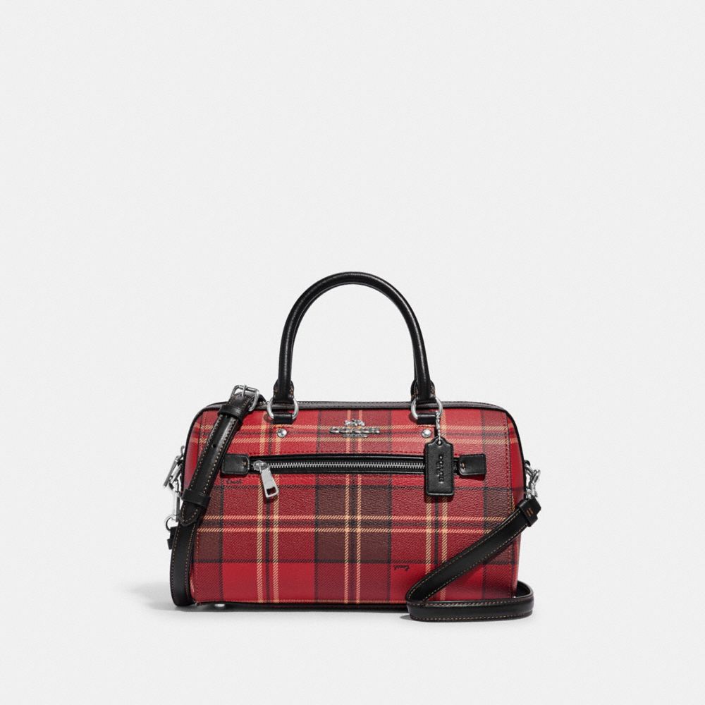 Satchel Rowan avec imprimé tissu écossais tartan