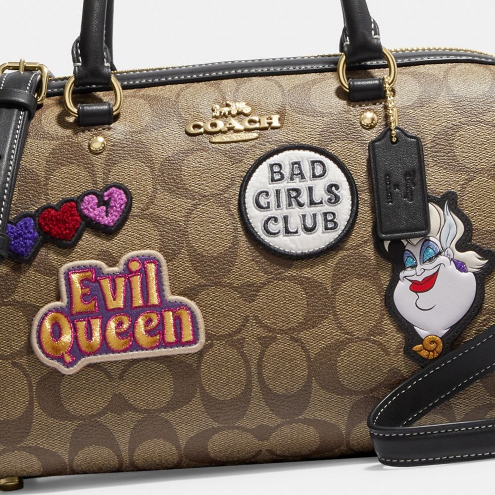 Coach Disney Villain Patches Rowan Satchel Bag