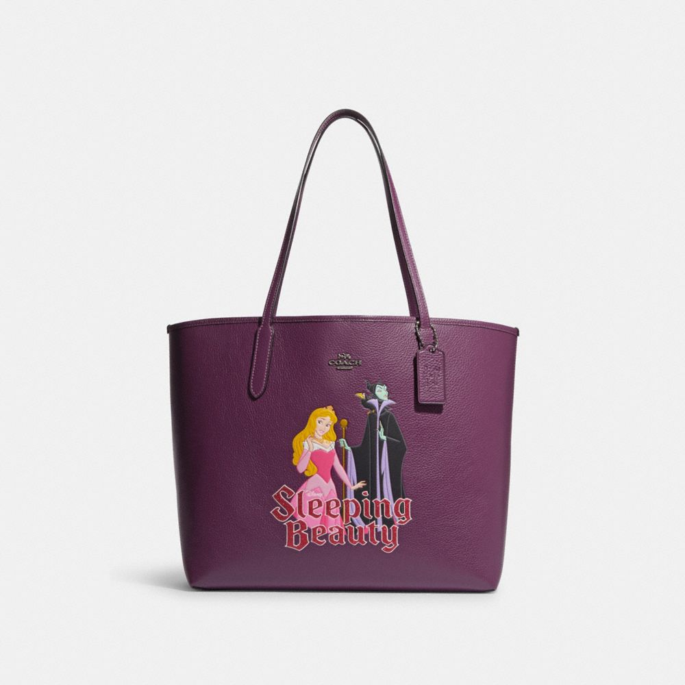 Coach Signature Disney Sleeping Beauty Patches City Zip Tote