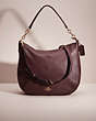 COACH®,RESTORED CHELSEA HOBO 32,Polished Pebble Leather,Large,Light Gold/Oxblood,Front View