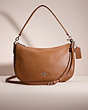 COACH®,RESTORED CHELSEA CROSSBODY,Pebble Leather,1941 Saddle/Light Gold,Front View