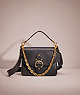 COACH®,RESTORED BEAT SHOULDER BAG,Glovetanned Leather,Small,Brass/Black,Front View