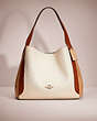 COACH®,RESTORED HADLEY HOBO IN COLORBLOCK,Polished Pebble Leather,Brass/Ivory Red Sand Multi,Front View