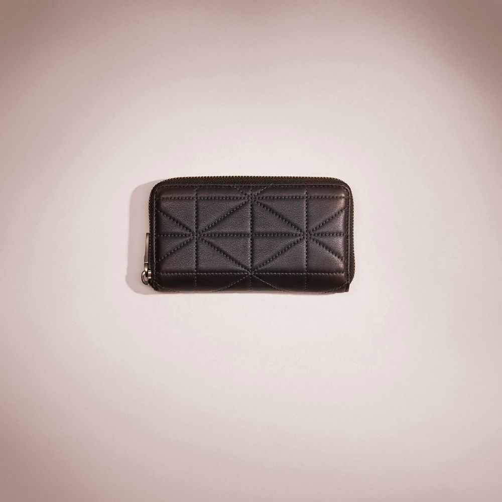 Restored Zip Around Phone Wallet With Quilting