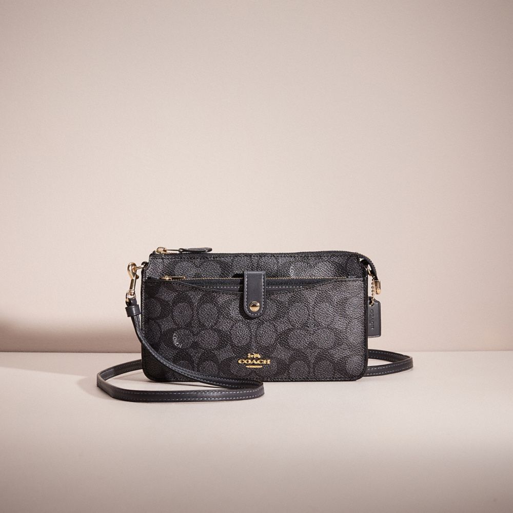Coach Restored Noa Pop Up Messenger In Colorblock Signature Canvas In Charcoal/midnight Navy/light Gold