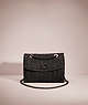 COACH®,RESTORED PARKER WITH QUILTING AND RIVETS,Nappa leather,Medium,Gunmetal/Black,Front View