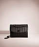 COACH®,RESTORED PARKER WITH QUILTING AND RIVETS,Nappa leather,Medium,Pewter/Black,Front View